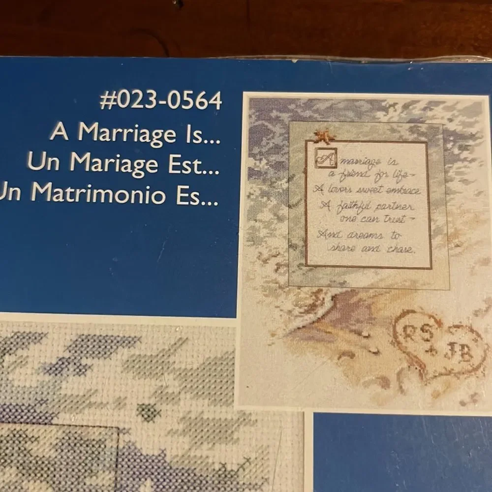 Janlynn Counted Cross Stitch “A Marriage Is” Sealed New #023-0564 Weddin…